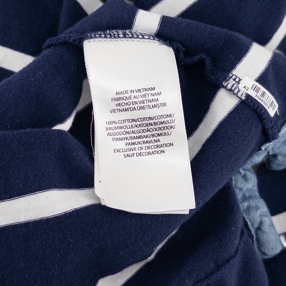 Polo Ralph Lauren Men's XL Navy Blue White‎ Stripe Short Sleeve Polo Shirt Pony - Picture 6 of 7